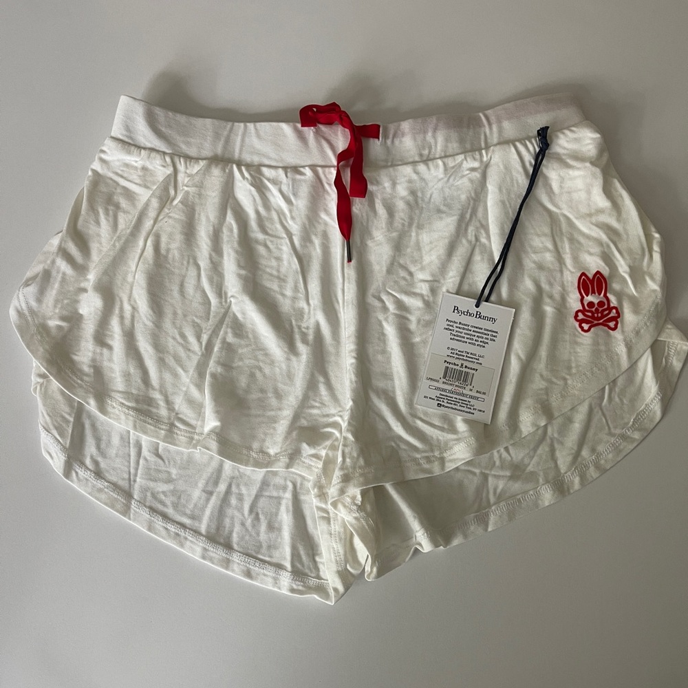 Psycho Bunny Model Woman White Shorts Med Lounge
